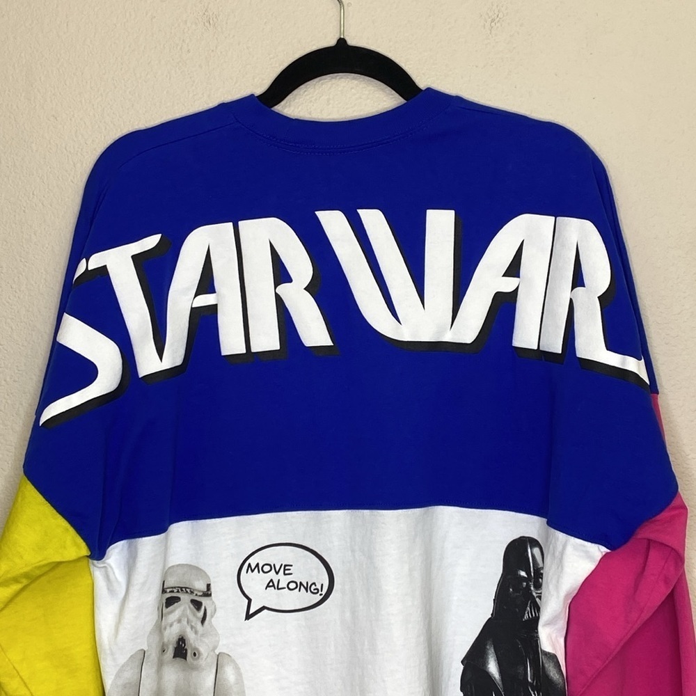 Disney Star Wars SPIRIT JERSEY Vintage Action Figures Colorblock Size Small - Picture 6 of 10